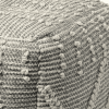 Woven Geometric Cube Pouf Ottoman