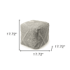 Woven Geometric Cube Pouf Ottoman