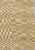 2' X 5' Gold And Beige Geometric Berber Washable Area Rug With UV Protection