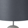 29" Beige Round Bedside Lamp With Drum Shade