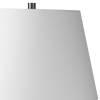 27" Gray Round Bedside Lamp With Empire Shade