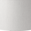 28" White Round Bedside Lamp With Drum Shade