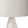 30" Cream Round Bedside Lamp With Drum Shade