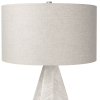 30" Cream Round Bedside Lamp With Drum Shade