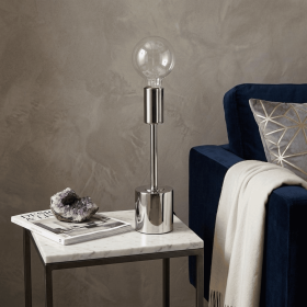 18" Silver Candlestick Lamp Base