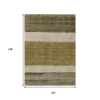 10' X 14' Coffee Ivory And Gray Abstract Washable Indoor Outdoor Area Rug