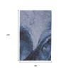 8' X 10' Blue Black And Gray Abstract Hand Tufted Area Rug