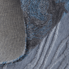 8' X 10' Blue Black And Gray Abstract Hand Tufted Area Rug