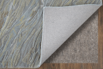 8' X 10' Blue Green And Gray Abstract Hand Tufted Area Rug