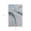 8' X 10' Green Blue And Ivory Abstract Hand Tufted Area Rug