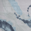 8' X 10' Green Blue And Ivory Abstract Hand Tufted Area Rug