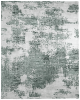 8' X 10' Green And White Abstract Hand Tufted Area Rug