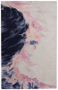 8' X 10' Pink Blue And Ivory Abstract Hand Tufted Area Rug