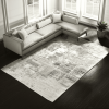 8' X 10' Brown Tan And Black Abstract Hand Tufted Area Rug
