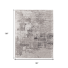 8' X 10' Brown Tan And Black Abstract Hand Tufted Area Rug