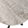 22" Natural and Black Solid Wood and Metal Height Adjustable Round Pedestal End Table