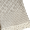 55" X 70" Linen Cotton Blend Woven Plush Throw Blanket with Fringe