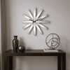 MirroGlass Silent Analog Starburst Wall Clock
