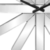 MirroGlass Silent Analog Starburst Wall Clock