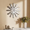 MirroGlass Silent Analog Starburst Wall Clock