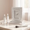 Faux Crystal MirroGlass Table Clock