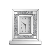 Faux Crystal MirroGlass Table Clock