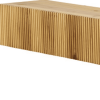 Ribbed Texture Wood Wall Mounted Mantel Floating Shelf