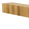 Ribbed Texture Wood Wall Mounted Mantel Floating Shelf