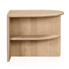 Solid Wood Block End Table With Shelf
