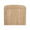 Solid Wood Block End Table With Shelf