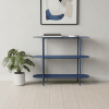 Steel Oval Console Table With Two Shelves