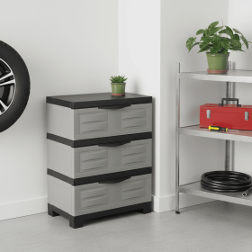 Heavy Duty Plastic Three Drawer Utility Cabinet