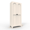 Stainless Steel Locking Pantry Or Storage Closet With Arched Panel Doors
