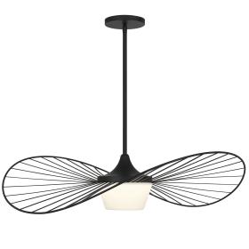 Aluminum Geometric Wavy LED Dimmable Outdoor Hanging Light