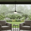 Aluminum Geometric Wavy LED Dimmable Outdoor Hanging Light