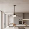 Aluminum Geometric Wavy LED Dimmable Outdoor Hanging Light