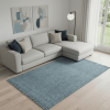 10' X 14' Light Blue Jute Handmade Area Rug With Fringe