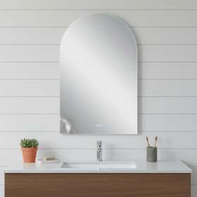 Arch Lighted Frameless Bathroom Vanity Mirror