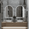 Arch Lighted Frameless Bathroom Vanity Mirror