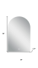 Arch Lighted Frameless Bathroom Vanity Mirror