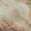 10' X 14' Coffee Mint Green And Beige Abstract Washable Area Rug With UV Protection