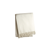 Cotton Blend Plush Throw Blanket with Fringe