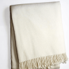 Cotton Blend Plush Throw Blanket with Fringe