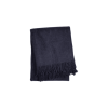 Cotton Blend Woven Plush Throw Blanket with Fringe