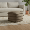 Cotton Striped Pouf Ottoman