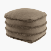 Cotton Striped Pouf Ottoman