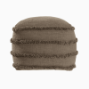 Cotton Striped Pouf Ottoman