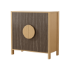 31" Sepia Solid Wood Console Accent Cabinet With Two Doors