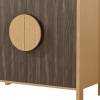 31" Sepia Solid Wood Console Accent Cabinet With Two Doors