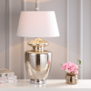 31" Silver Novelty Table Lamp With Drum Shade